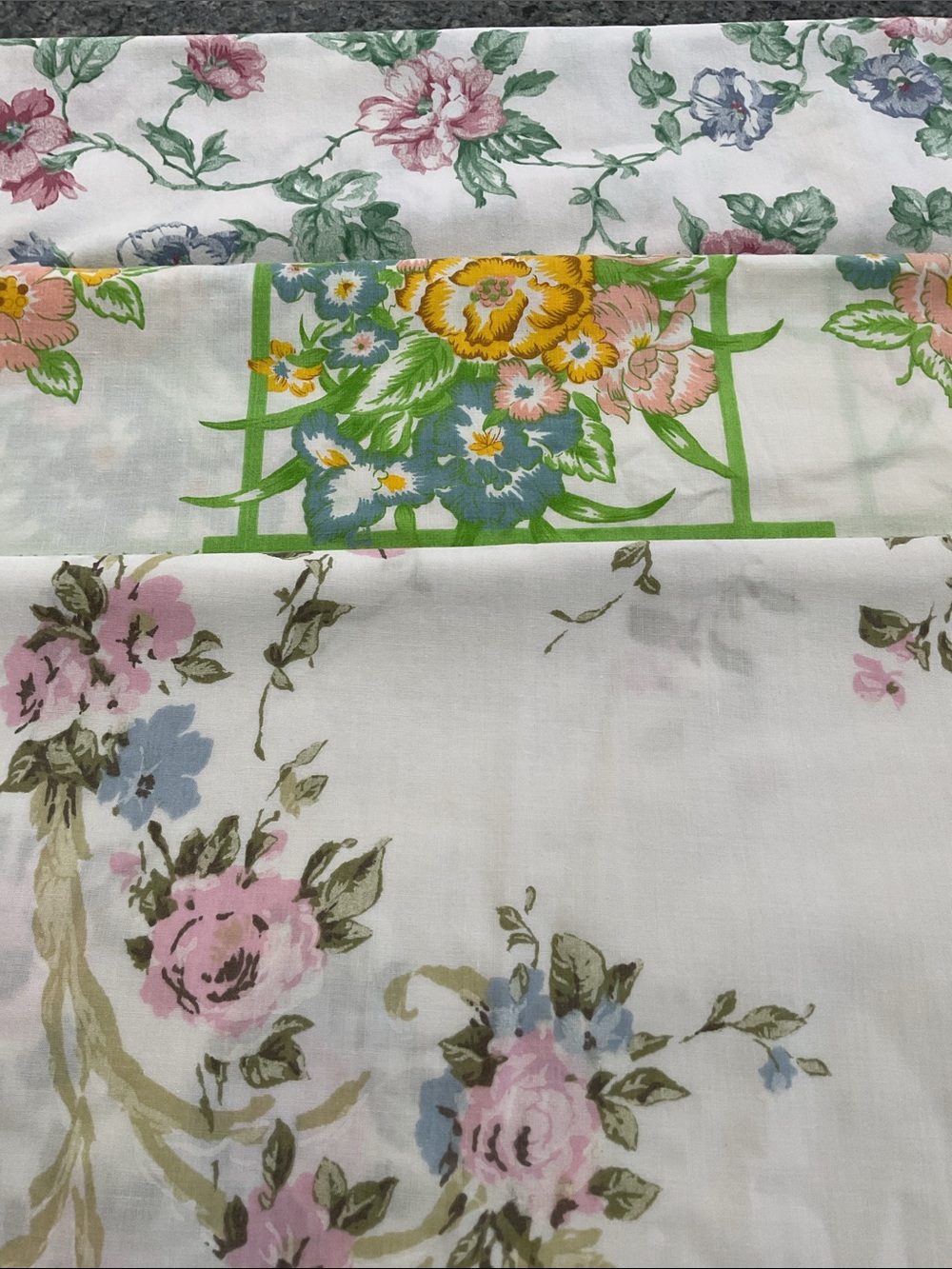 🌸 Vintage pillowcases three sets(6)
